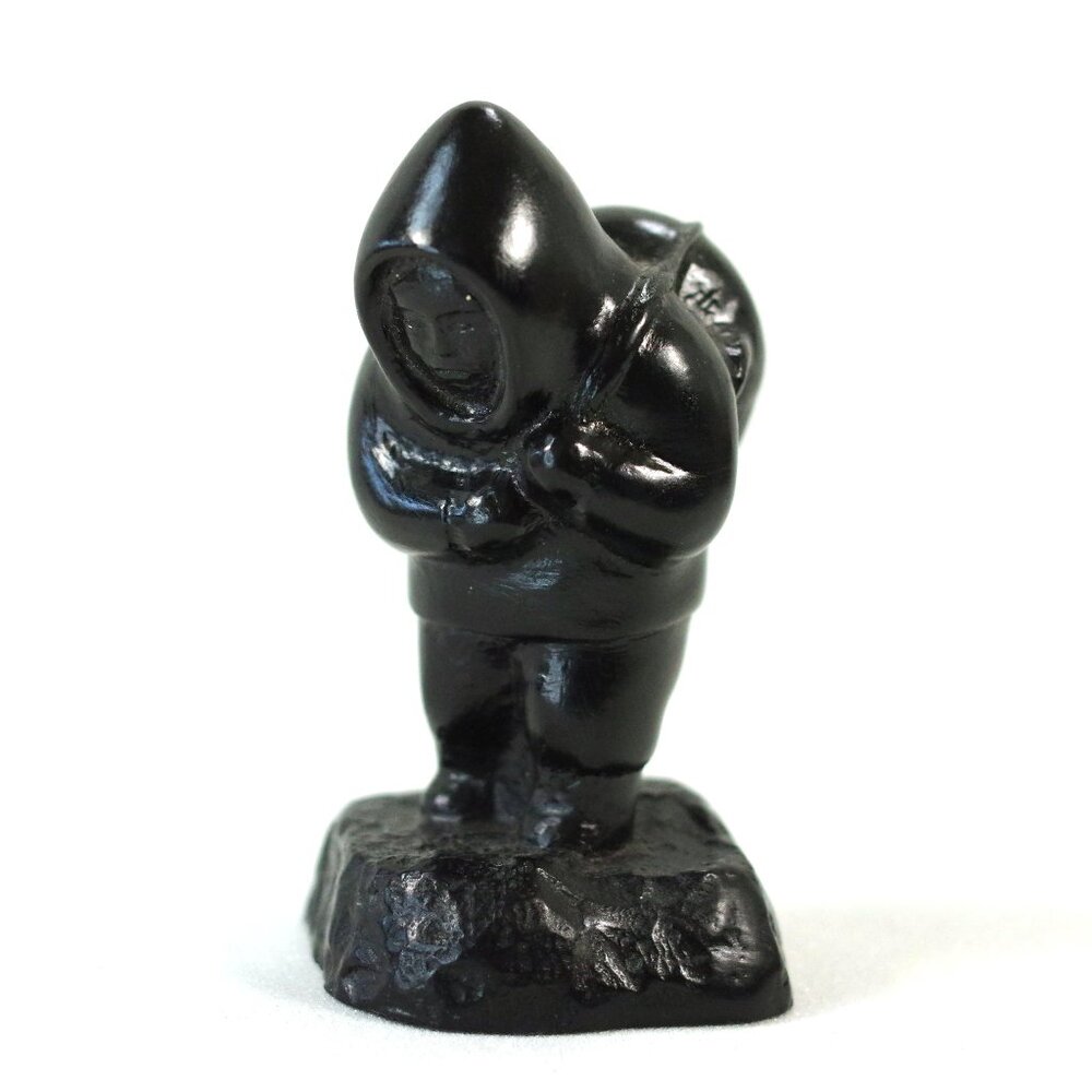 Vintage BOMA Inuit Seal Hunter with Seal Figurine, Vancouver Canada Indigenous